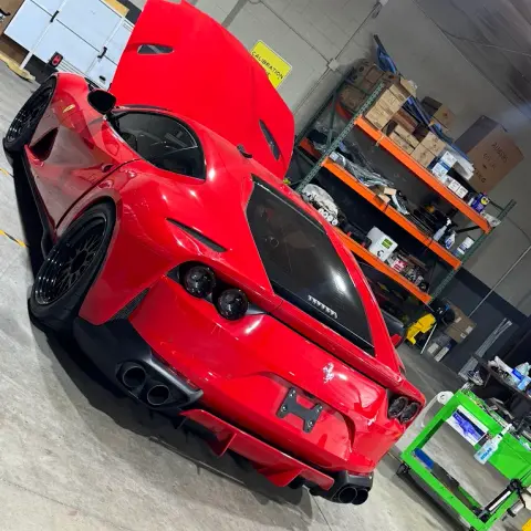 Red Ferrari at P&G Auto Glass